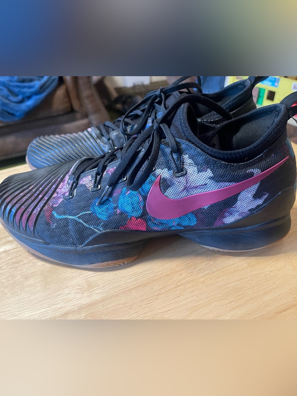 Nike NikeCourt Air Zoom Vapor X Men’s Tennis Shoes Black Pink Blue Gray US 11